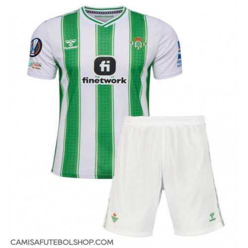 Camisa de time de futebol Real Betis Replicas 1º Equipamento Infantil 2023-24 Manga Curta (+ Calças curtas)